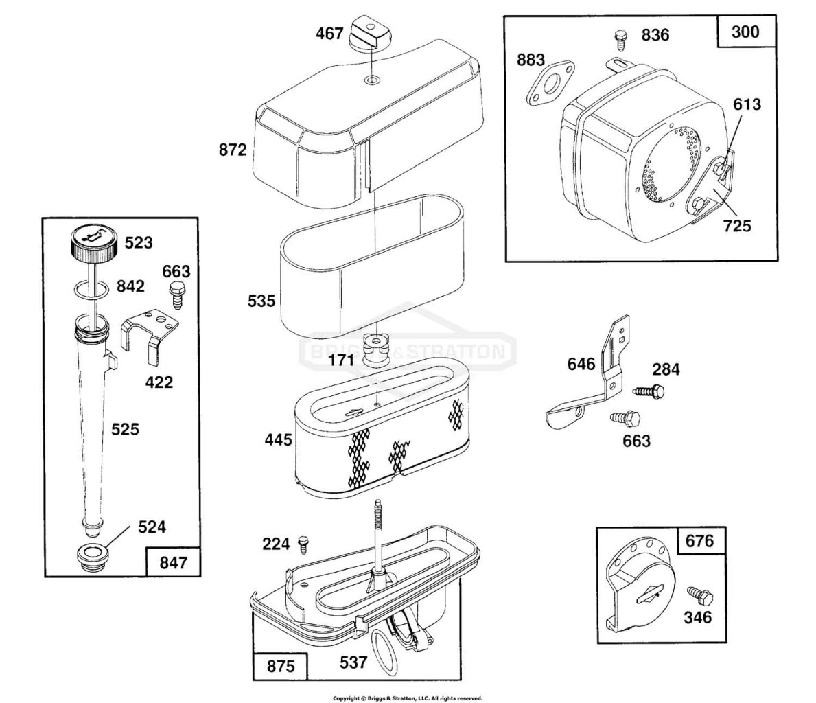Air Cleaner,Oil Fill,Muffler
