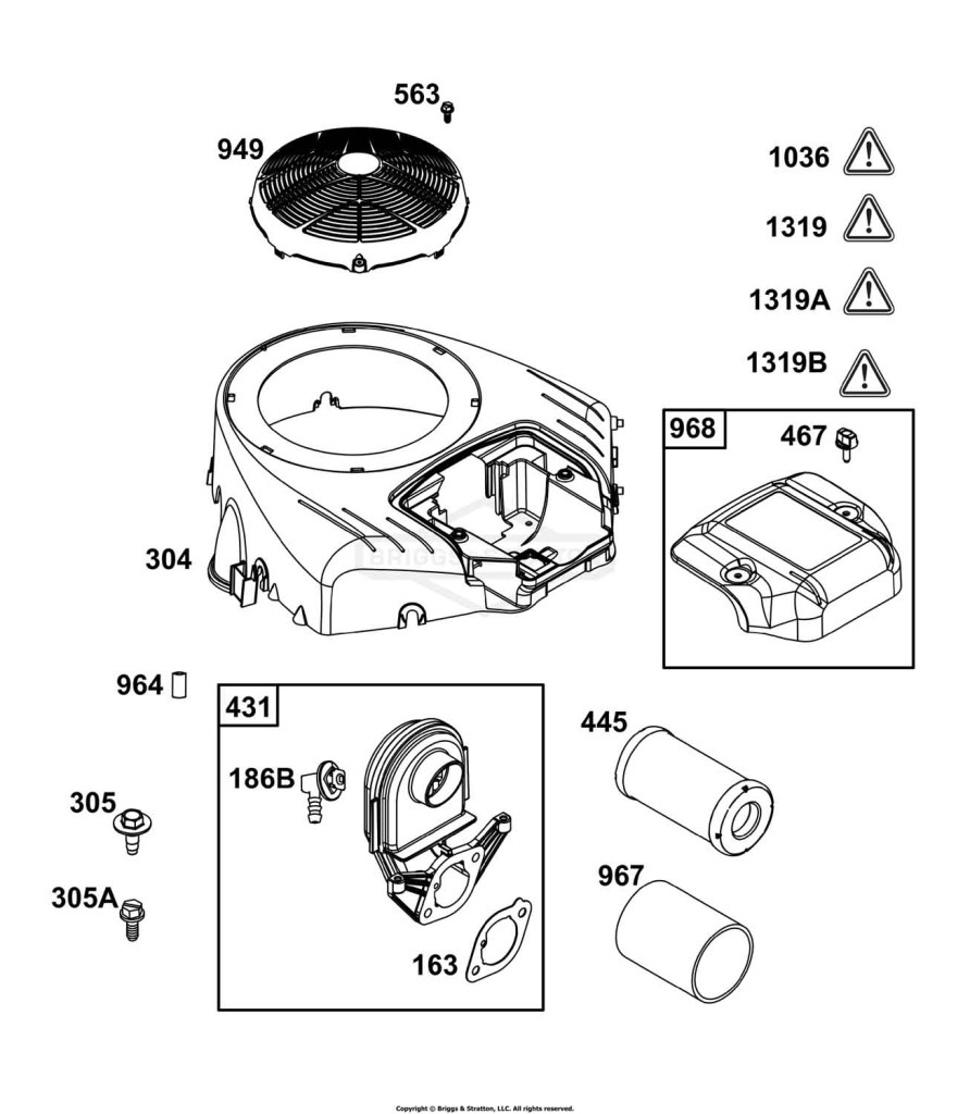 Blower Housing and Air Cleaner Group
