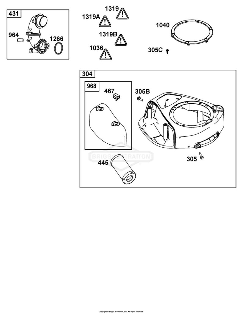 Blower Housing and Air Cleaner Group