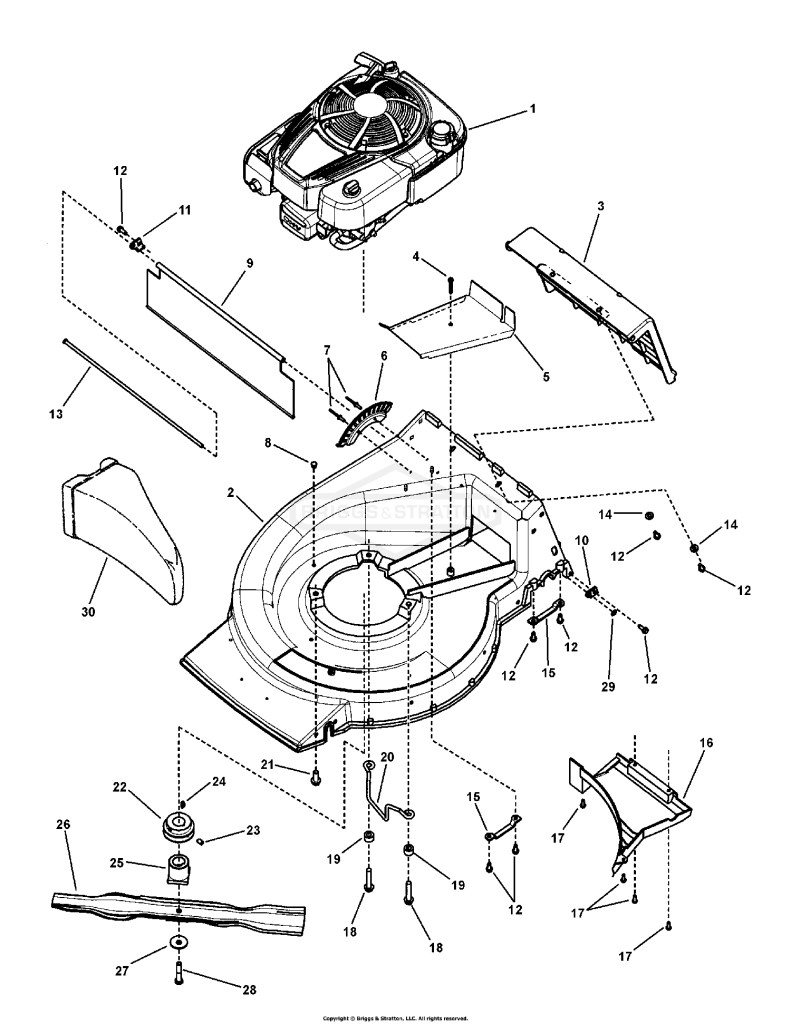 Engine, Cutting Deck & Blade
