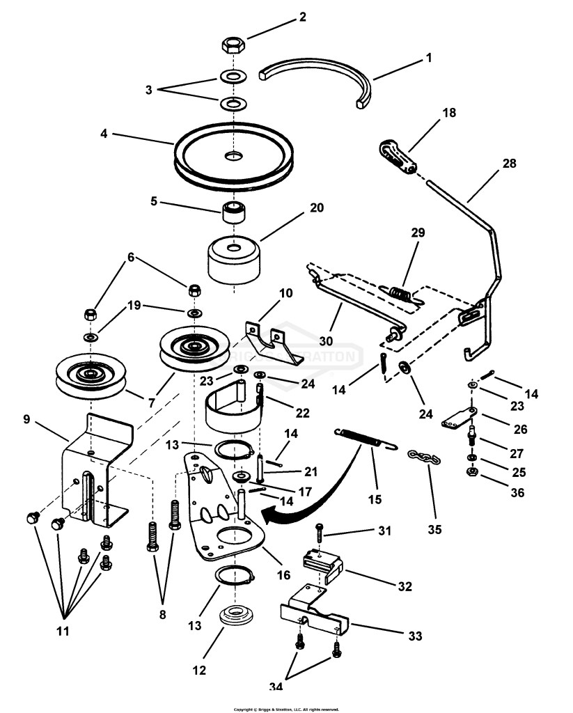 Belts, Brakes, Interlock (28, 30 & 33 Models) (Series 16)