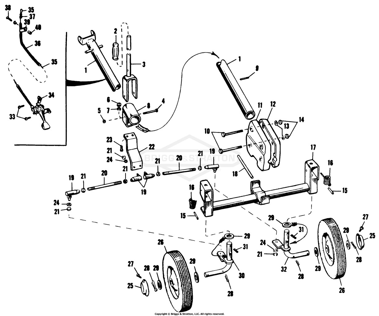 FRONT AXLE AND FRONT SUPPORT