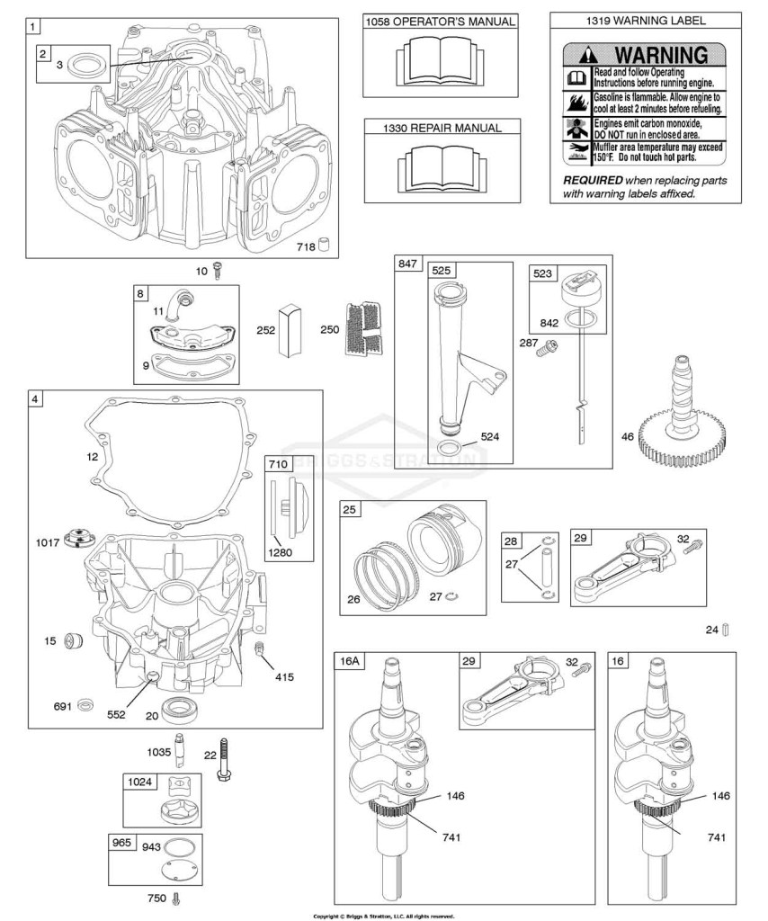 Camshaft, Crankshaft, Cylinder, Engine Sump, Lubrication, Piston, Rings, Connecting Rod