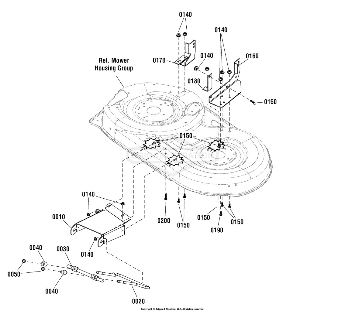 38 Mower Deck - Height Adjust Group
