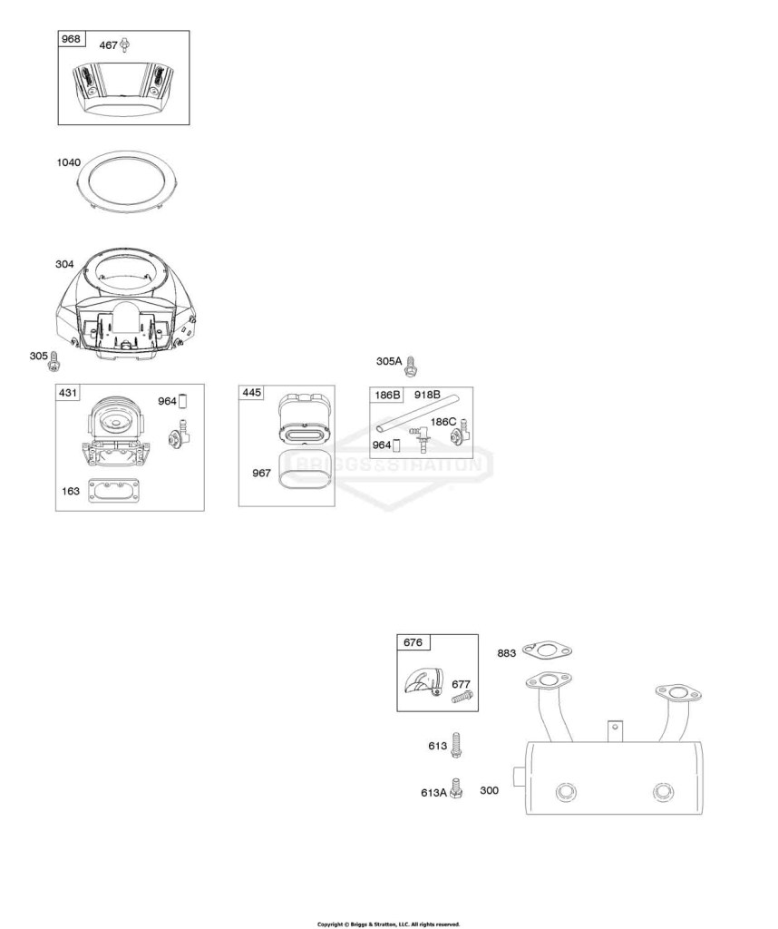 Blower Housing, Air Cleaner, Muffler