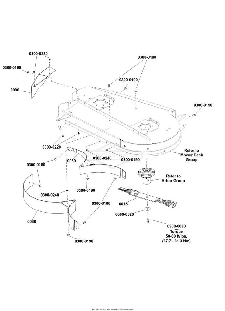 42 (107cm) Mower Deck - Rear Eject Configuration Kit