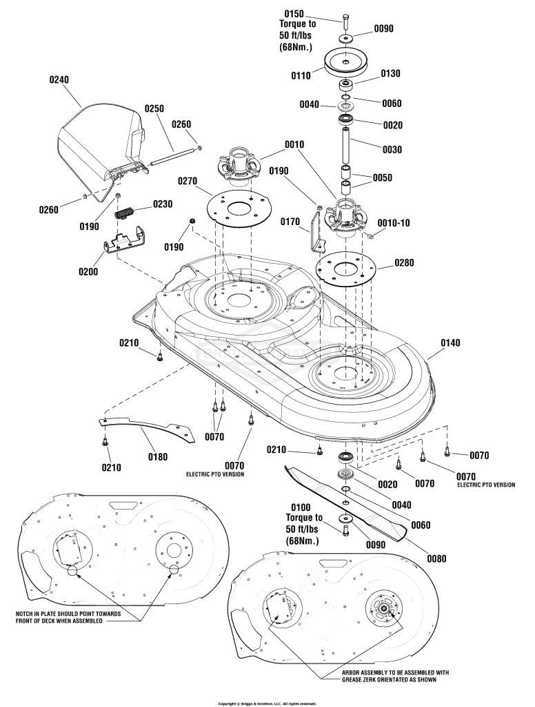 42 (107cm) Mower Deck - Housing, Arbor & Blades Group (2990037)