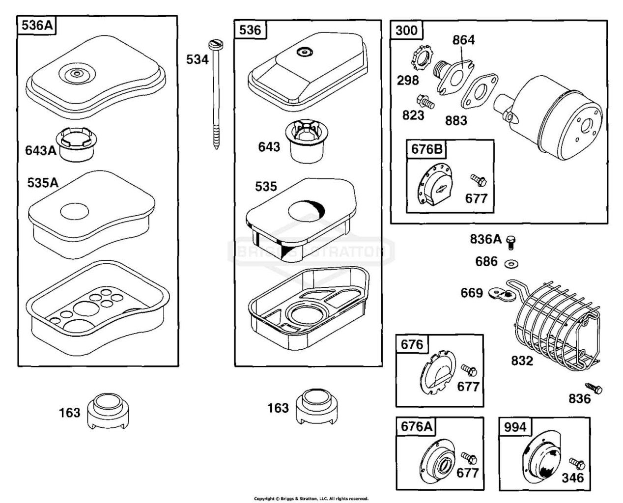 Air Cleaners, Muffler Grp.