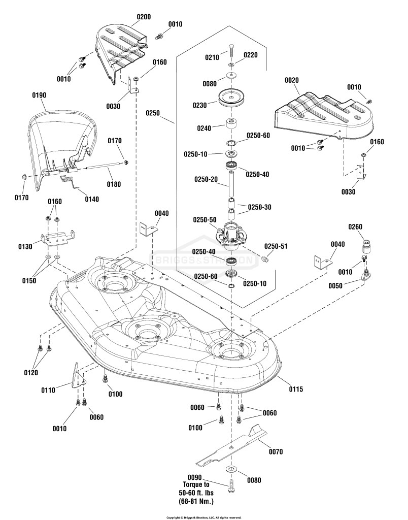 46 Mower Deck - Housing, Arbor & Blade Group