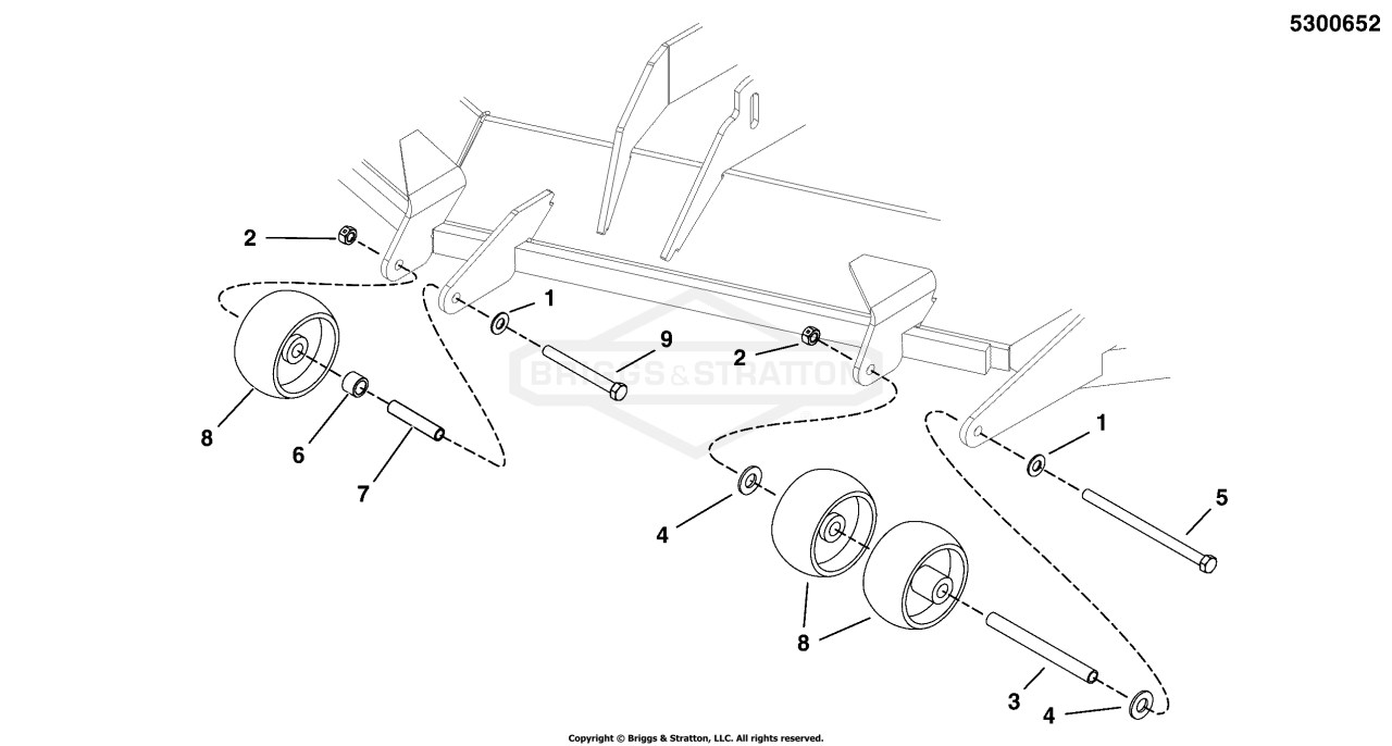52 & 61 Mower Deck - Rollers