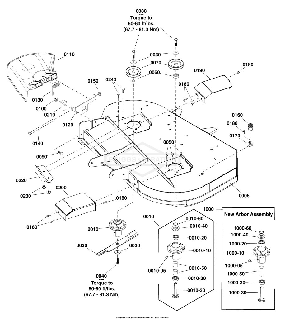 42 Mower Deck - Housing, Arbor & Blade Group (2992339)