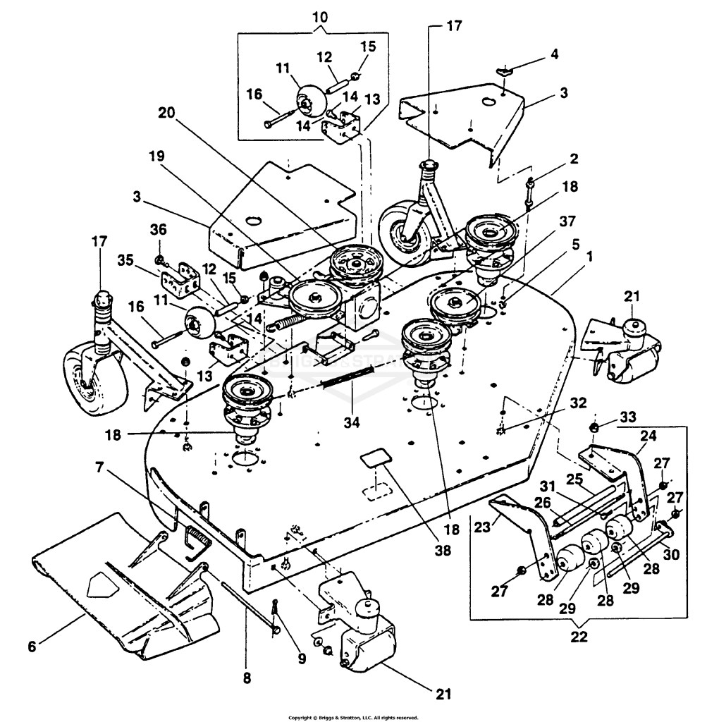 73 OFZ Mower Deck Assembly