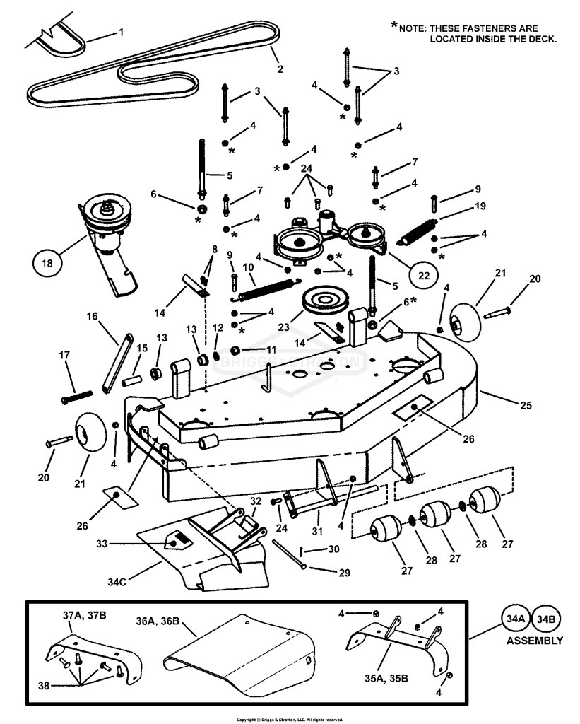 48, 52 & 61 MOWER DECK ASSY (Deck)