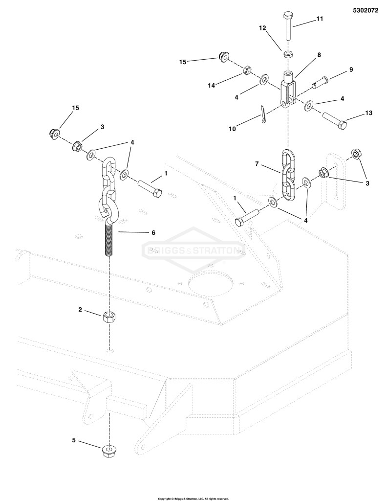 52 Mower Deck - Hanger Chains Export Models