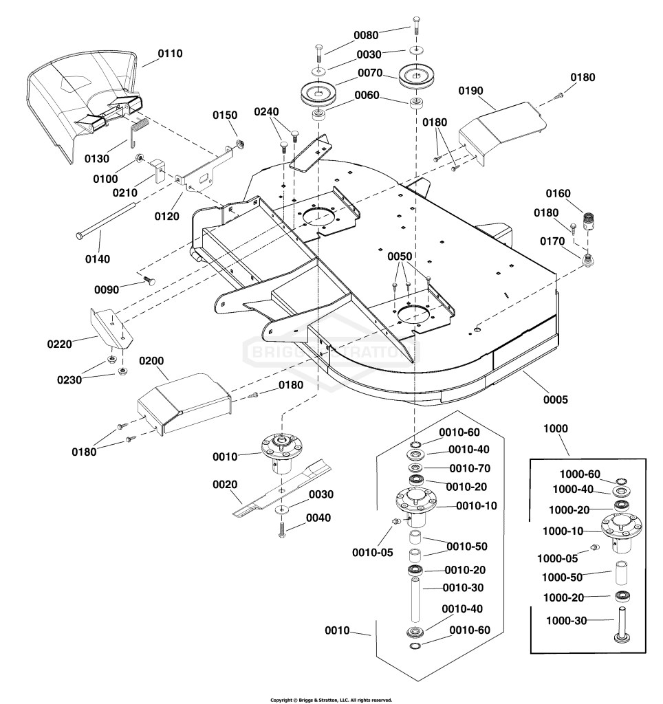 42 (107cm) Mower Deck - Housing, Arbor & Blade Group (2991668)