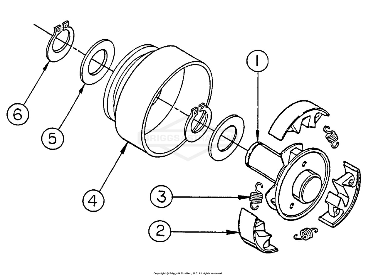 Clutch - 1 Bore - 8 HP Engines (Late Models)