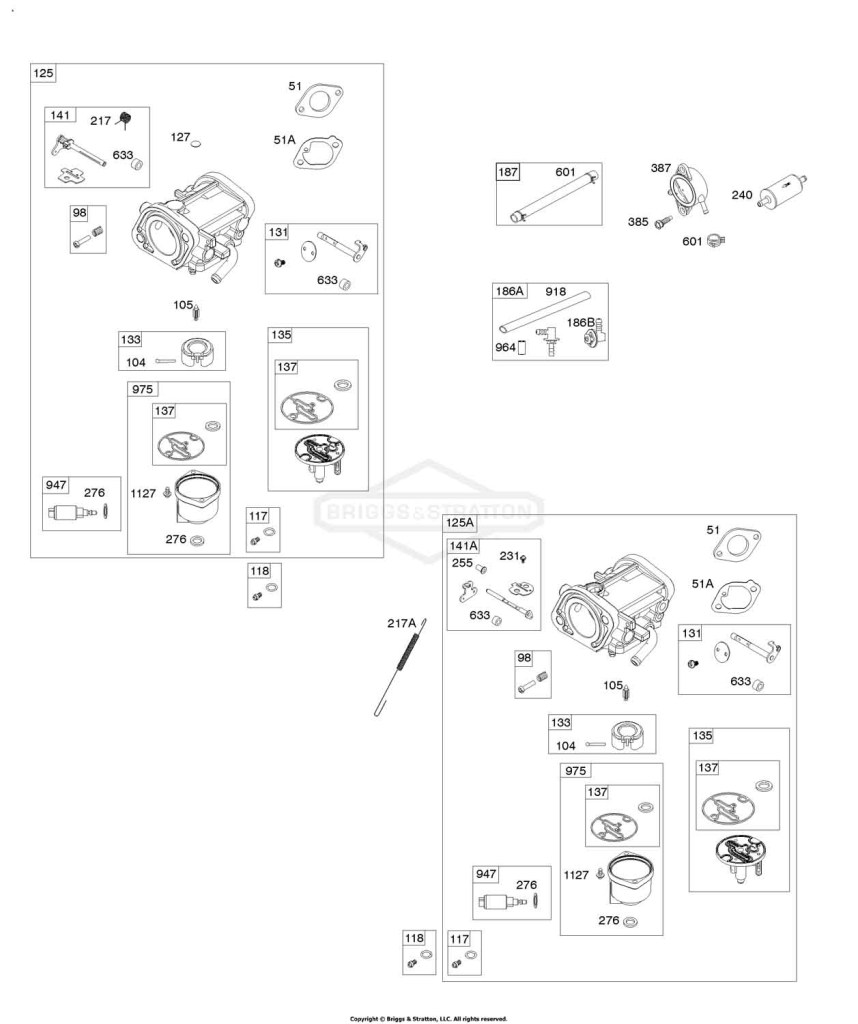 Carburetor, Fuel Pump, Fuel Hose
