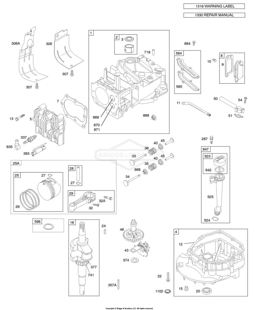 Camshaft, Crankshaft, Cylinder, Engine Sump, Lubrication, Piston Group, Valves