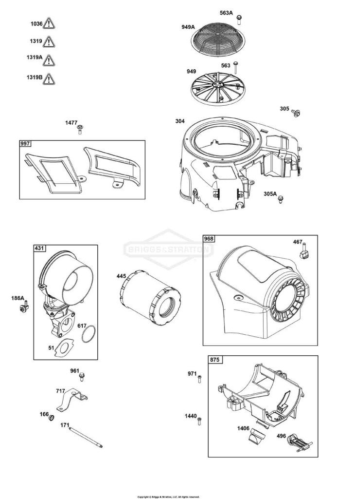 Blower Housing and Air Cleaner Group