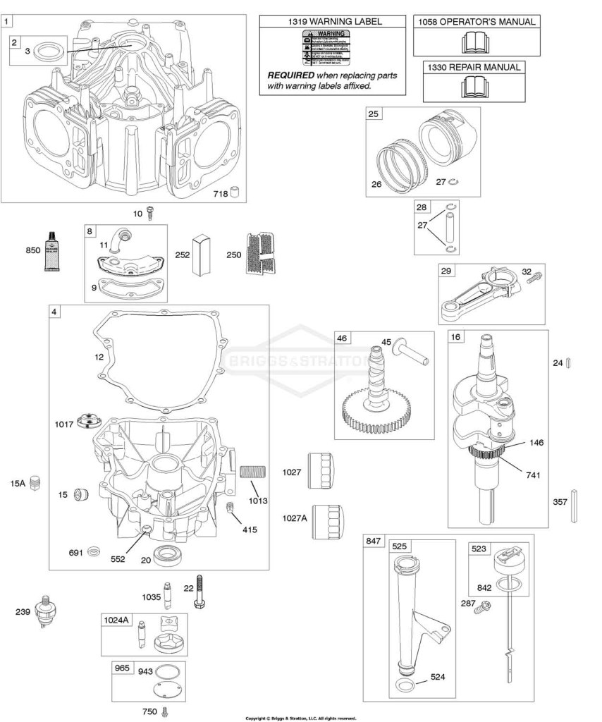Camshaft, Crankshaft, Cylinder, Engine Sump, Lubrication, Pistons, Rings, Connecting Rods