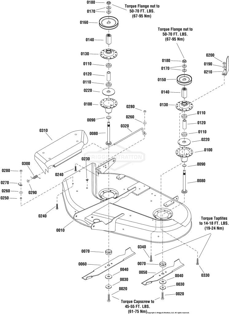38 Mower Deck - Housing, Arbors & Blades Group