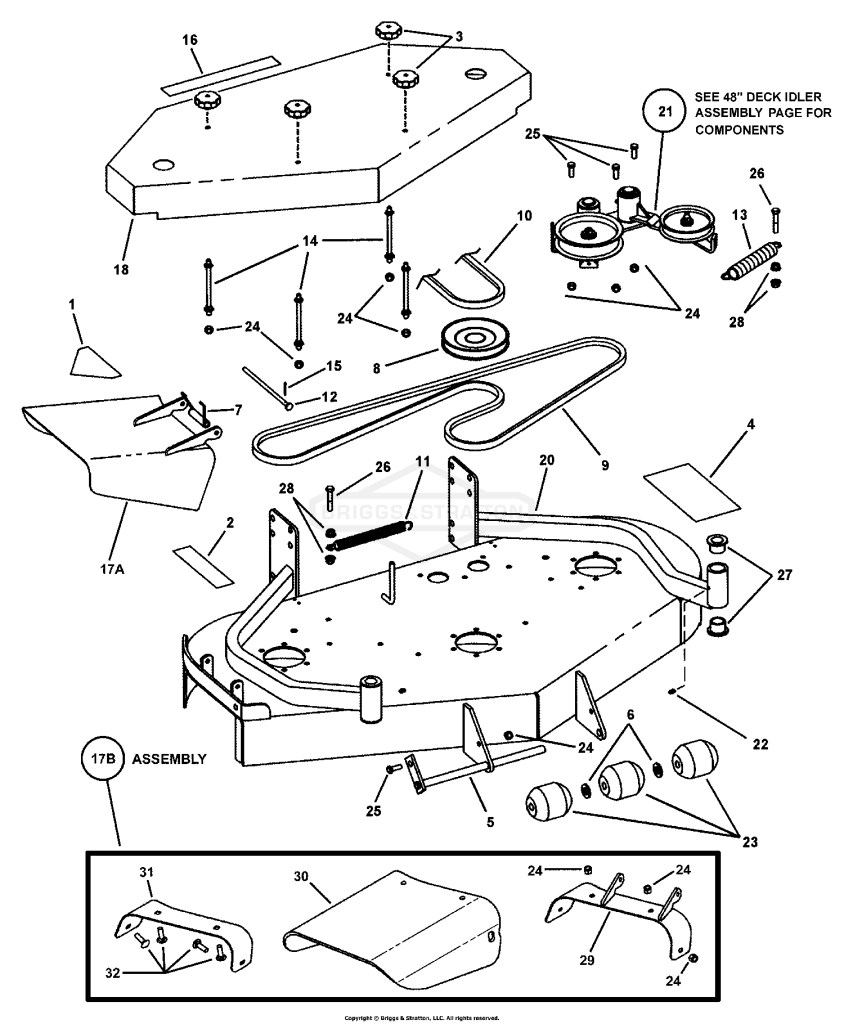 48 MOWER DECK ASSEMBLY