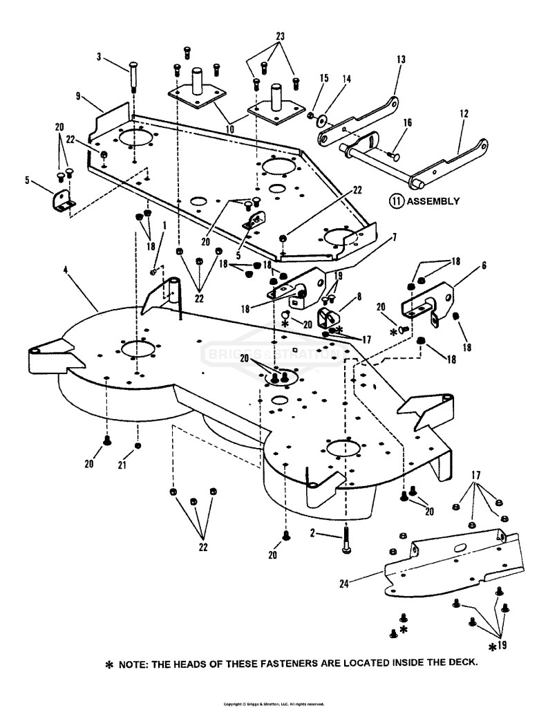 48 CUTTING DECK ASSEMBLY (Series H) PT.1