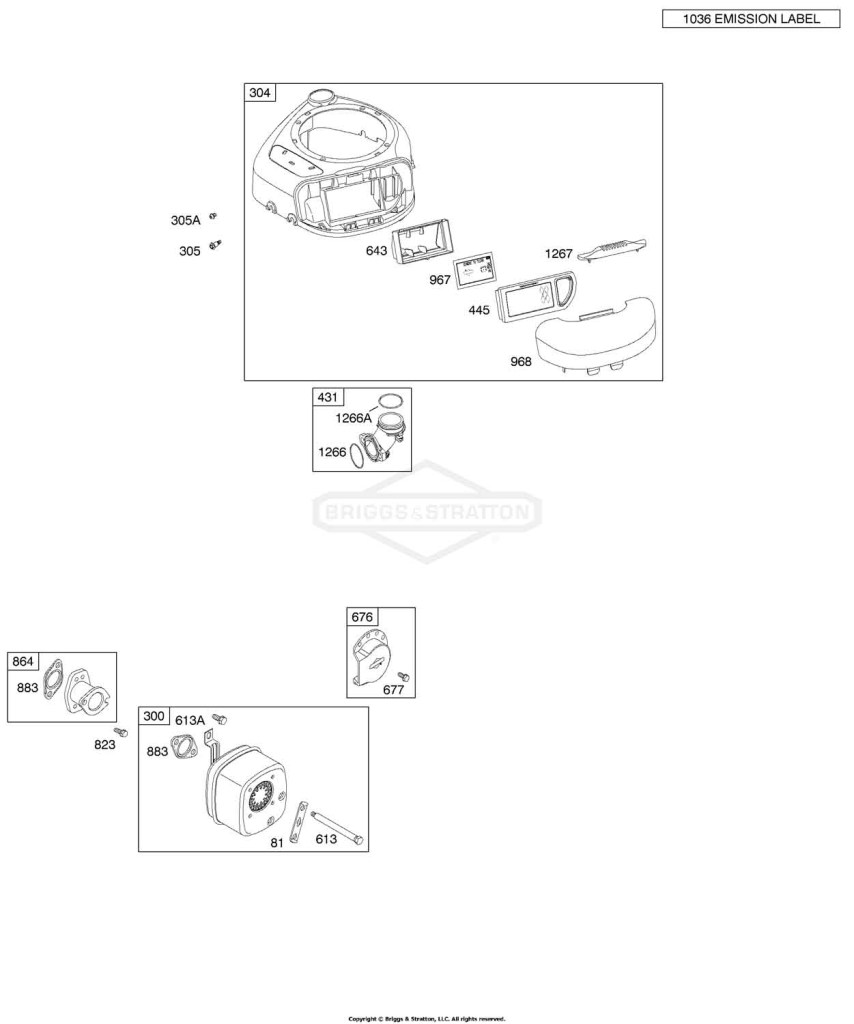 Air Cleaner, Blower Housing, Exhaust System
