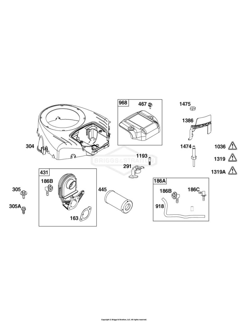 Blower Housing and Air Cleaner Group