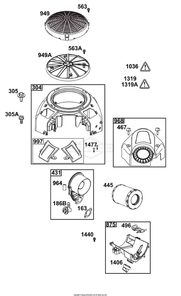 Blower Housing and Air Cleaner Group
