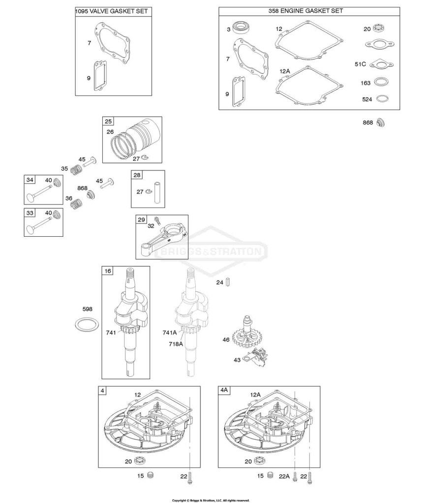 Camshaft, Crankcase Cover/Sump, Crankshaft, Gasket Set - Engine, Gasket Set - Valve, Piston/Rings/Connecting Rod