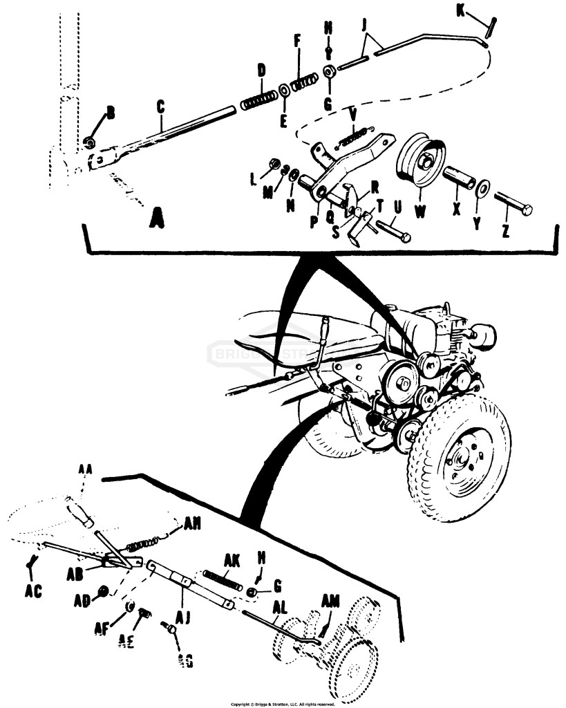 CONTROL LINKAGE AND POWER TAKE-OFF-Model 575