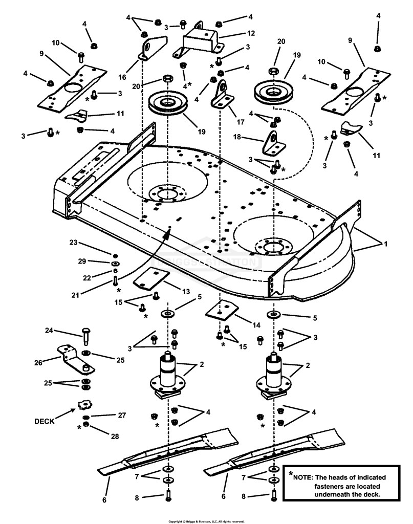 42 Mower Deck Assembly (Part 1)