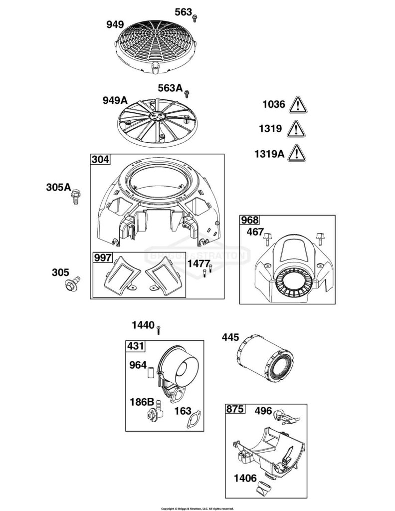 Blower Housing and Air Cleaner Group