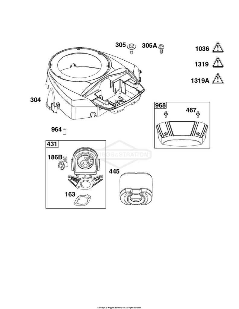 Blower Housing and Air Cleaner Group