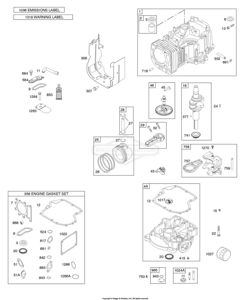 CAMSHAFT, CRANKSHAFT, CYLINDER, ENGINE SUMP, GASKET SET - ENGINE, PISTON, RINGS, CONNECTING ROD