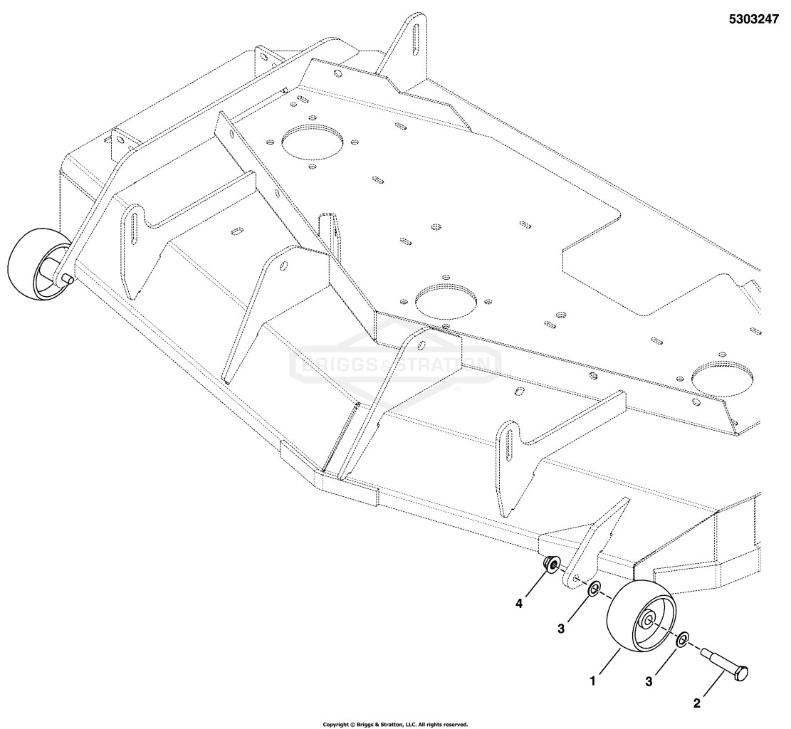 52 Mower Deck - Rollers