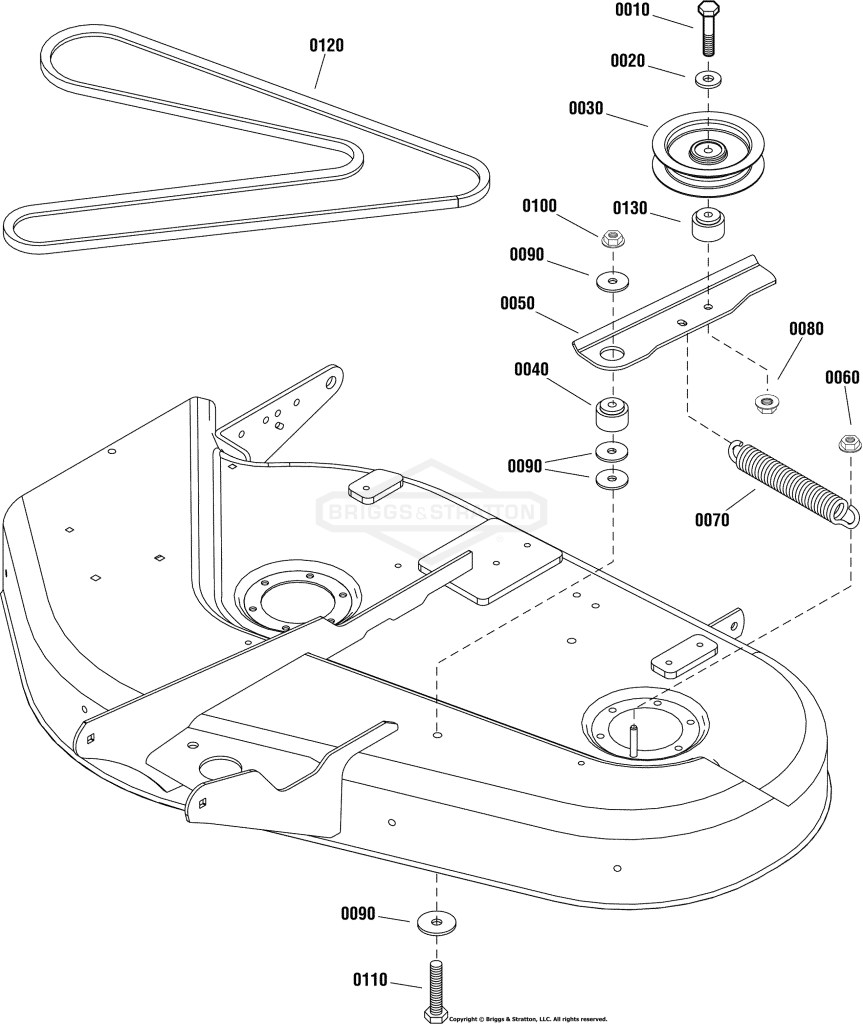 38 Mower Deck - Clutch & Support Group