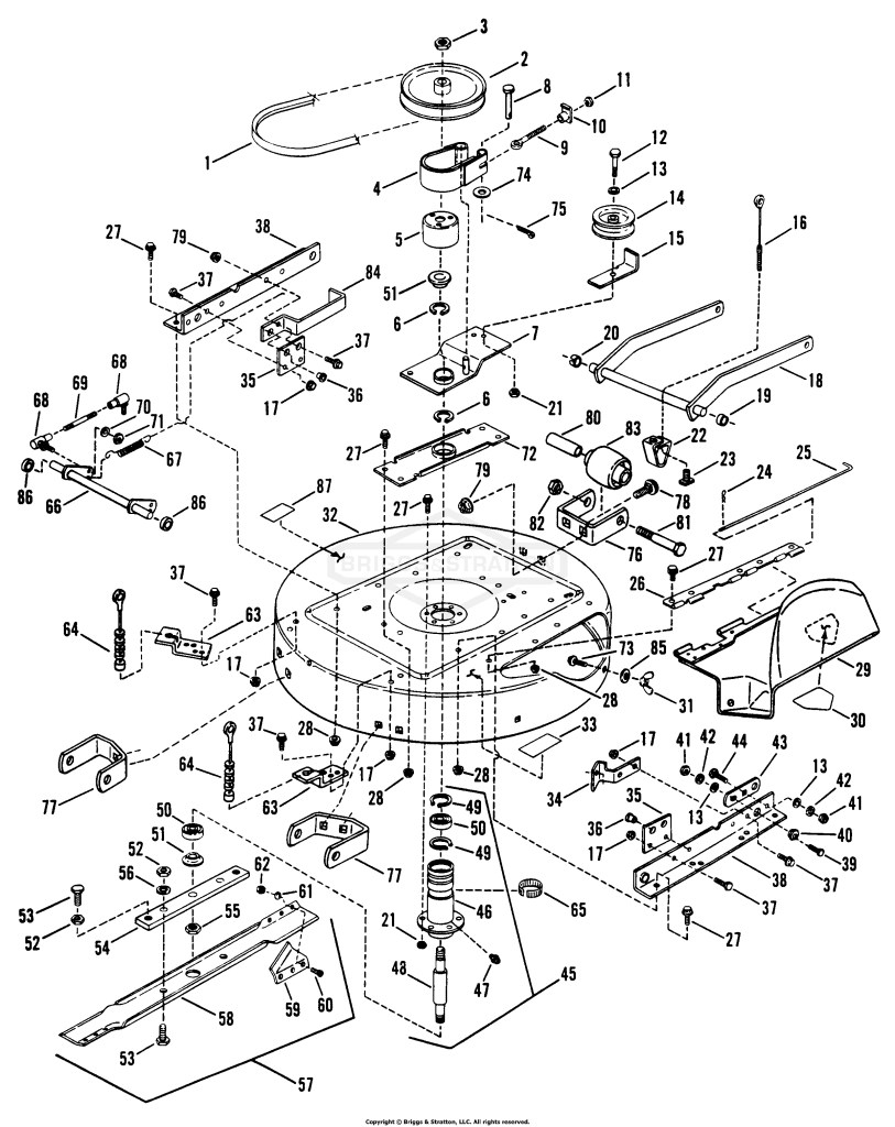 33 Cutting Deck, Belts, Brakes