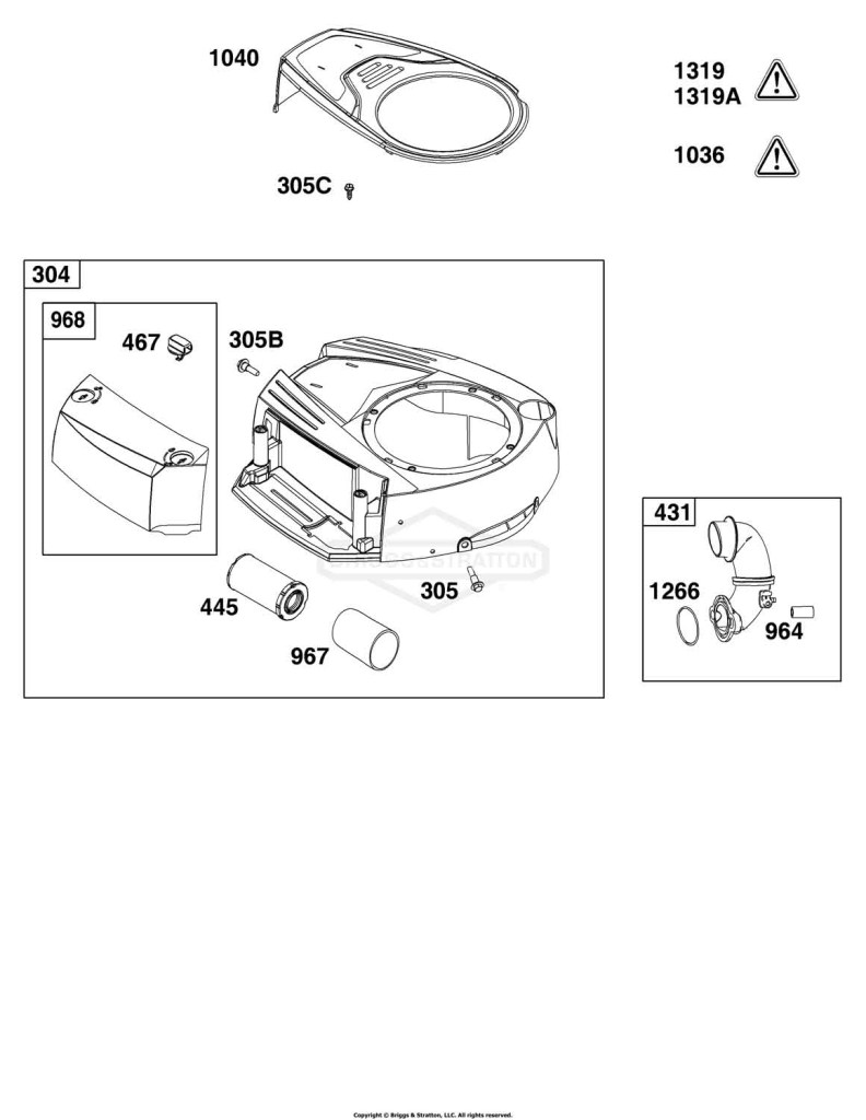 Blower Housing and Air Cleaner Group