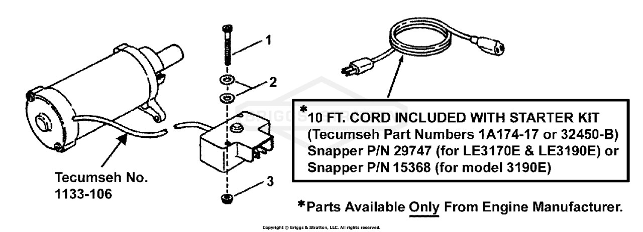 ACCESSORIES- ELECTRIC START KIT