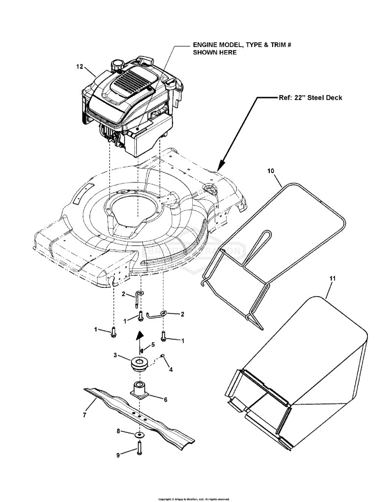 Engine, Blade & Grass Bag Group