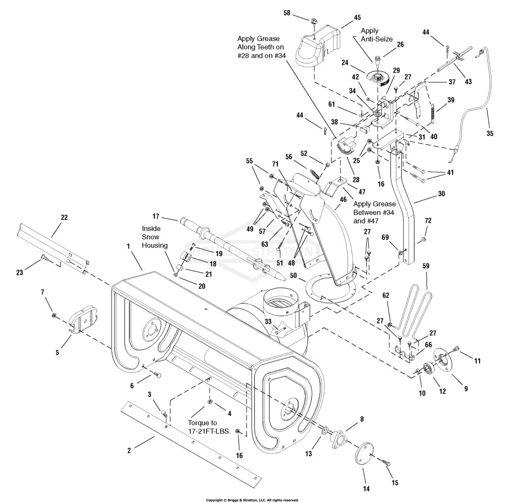 Auger Housing & Chute Group - CE Models