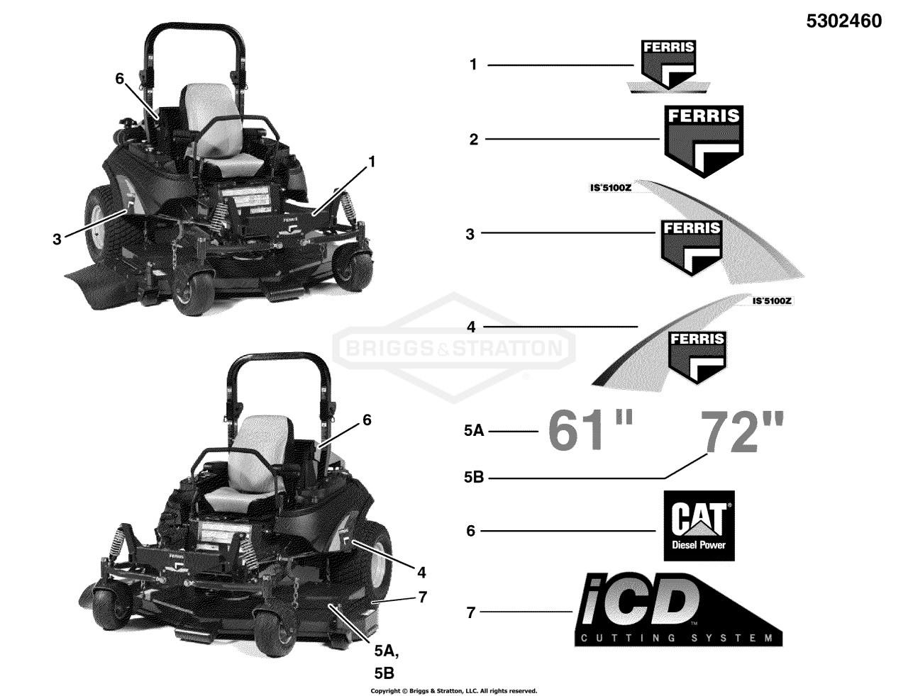 Decal Group - Brand & Model S/N: 2017243270 & Below