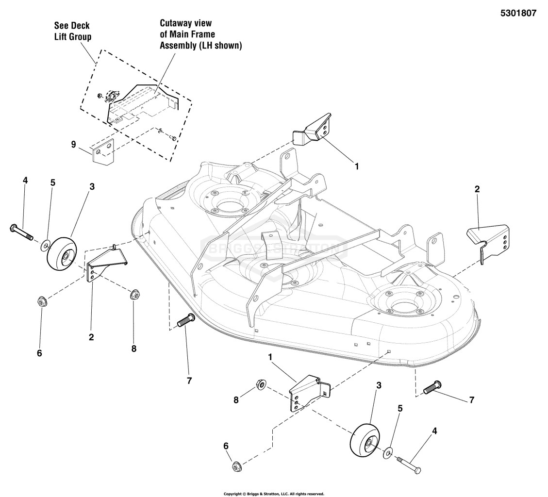 46 Mower Deck Group - Rollers