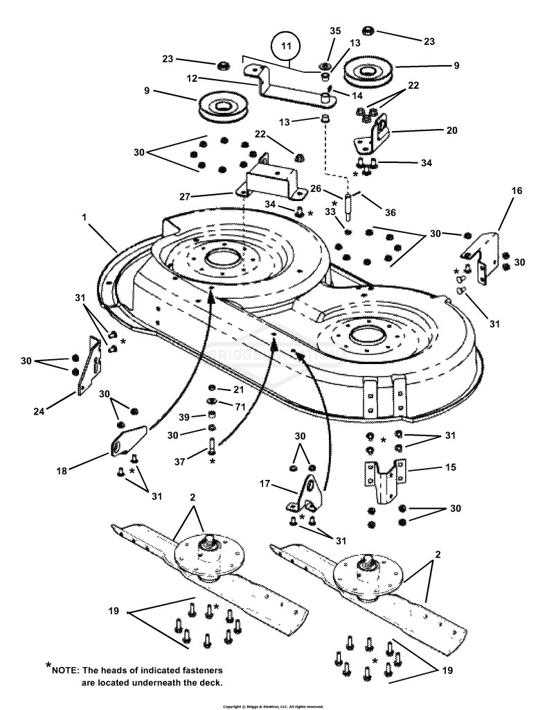 38 Mower Deck Assembly (Part 1)