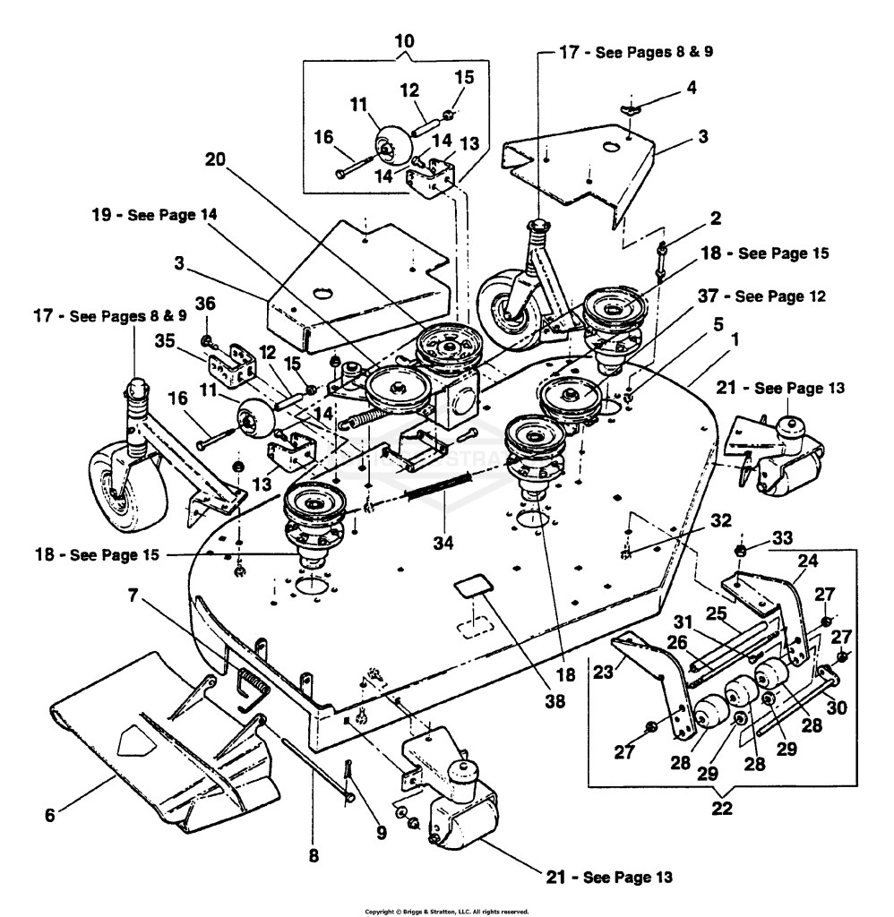 73 OFZ Mower Deck Assembly