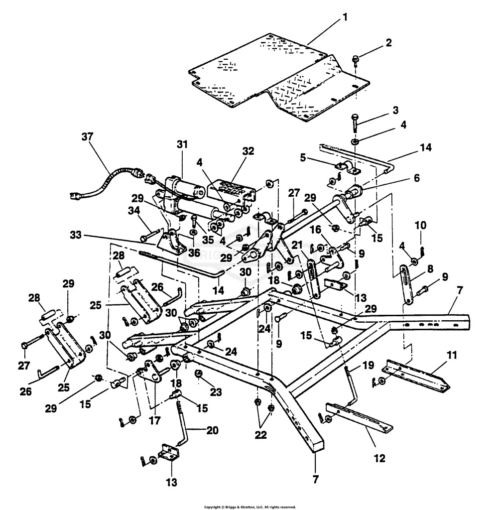 73 Deck Frame Assembly