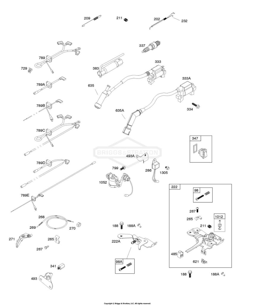 Armature, Controls, Electrical System, Governor Spring, Ignition, Spark Plug