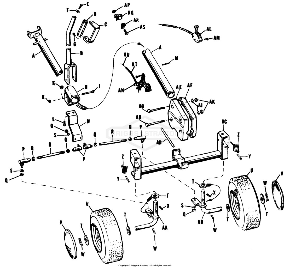 FRONT AXLE AND FRONT SUPPORT-Model 575
